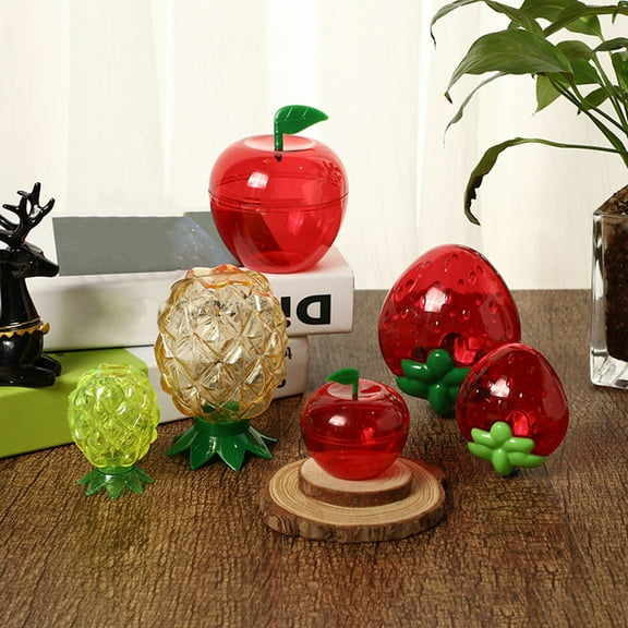 Dserhfy 12Pcs Fruit Shape Candy Box Creative Pineapple Strawberry Watermelon Plastic Snack Container Party Decorations for Wedding Christmas Valentine's Party Favor