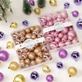 thumbnail image 1 of Dserhfy 42Pcs 3/4/5cm Christmas Balls Set Glitter Surface Various Pattern Christmas Balls Shatterproof Home Reusable Ornaments, 1 of 8