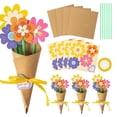 thumbnail image 1 of Dserhfy 6/12/24/48 Set Flower Bouquet Craft Kit Make Your Own Flower Bouquet DIY Mother's Day Paper Floral Bouquet Kit for Kids School Home Activities, 1 of 7