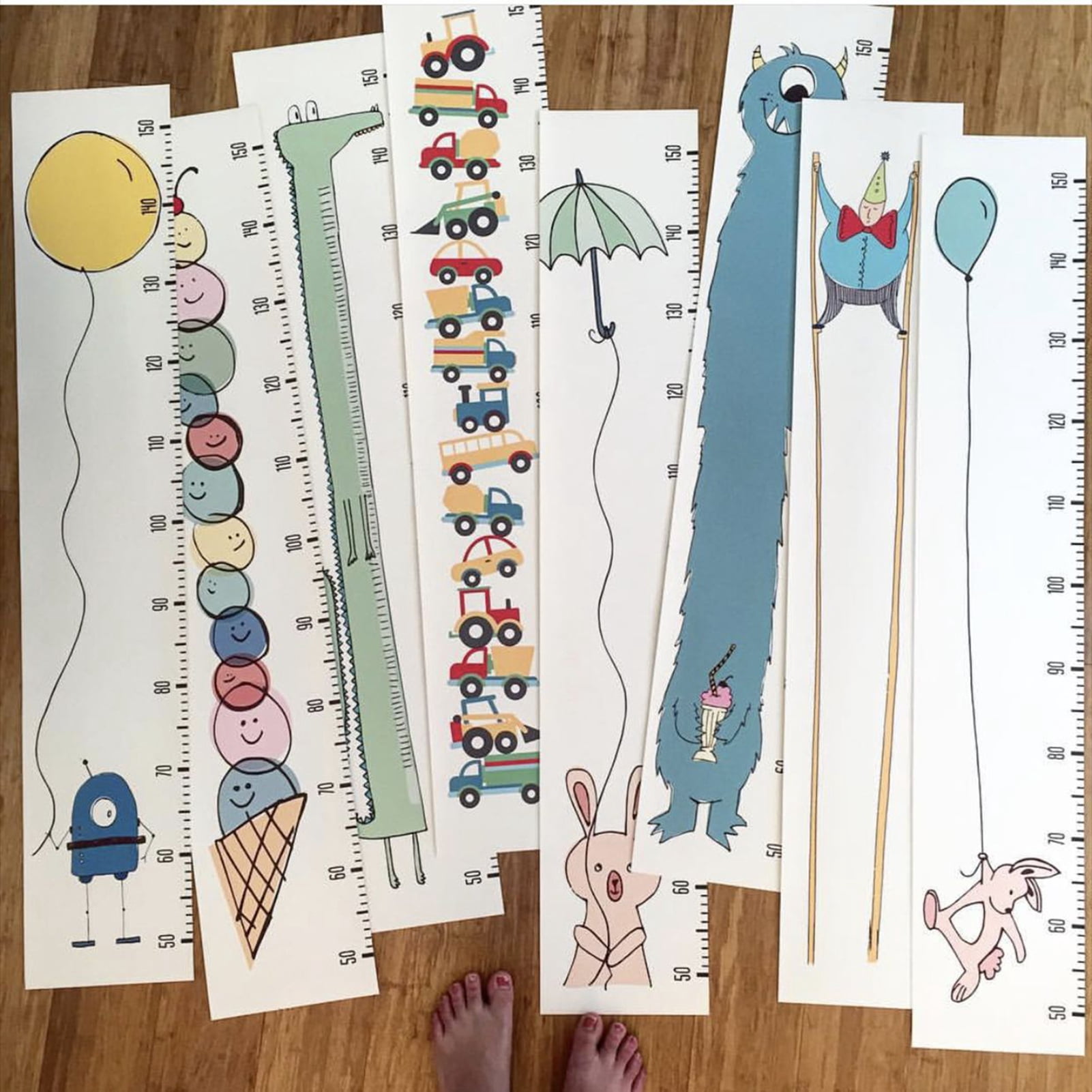 Eight Ruler Cartoon Dserhfy Baby Height Ruler Cartoon Pattern No Odor Cloth Removable Baby ...