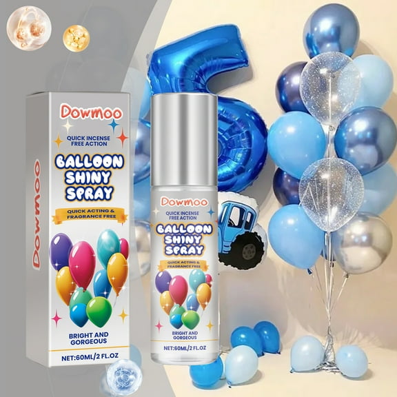 Dserhfy Balloon Shiny Spray 60ml Brightener Spray for Latex Balloons Easy to Use Balloon Shine Spray for Lasting Gloss Finish