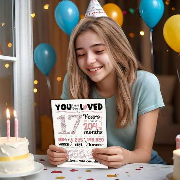 Dserhfy Birthday Card 10 13 15 17 18 20 30 35 40 50 Year Old Girl Birthday Greeting Card Anniversary Gifts for Daughter Niece