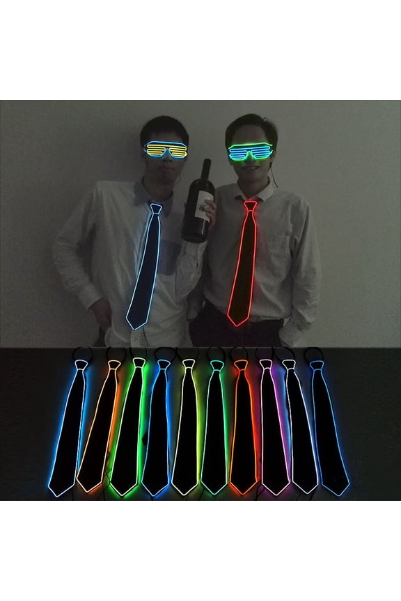 Bow Tie LED Glow in The Dark Adjustable Flashing Speed Multiple Light Colors for Parties Weddings Halloween Cosplay