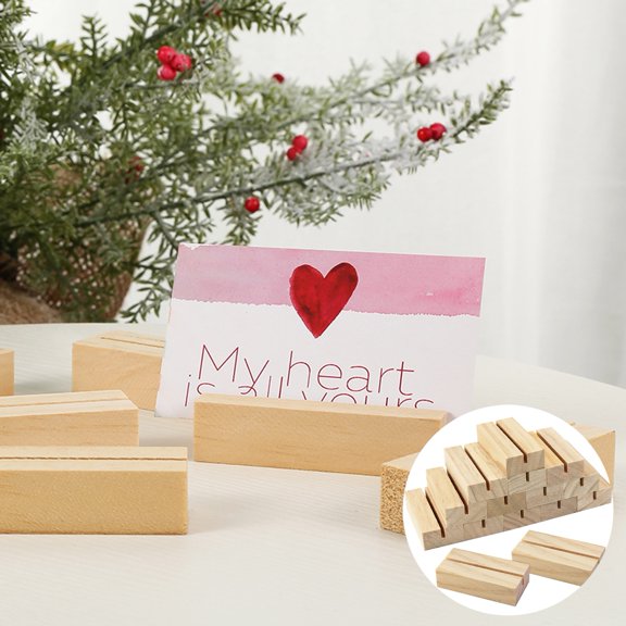 Dserhfy Card Base Wooden Card Holder High Strength Smooth Edge Burr-Free Postcard Business Card Holder Bracket
