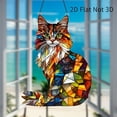 thumbnail image 1 of Dserhfy Cat Stained Art Ornament Acrylic Window Hanging Sun Catcher Colorful Cat Panel Wall Hanging Art Decor for Cat Lovers, 1 of 8
