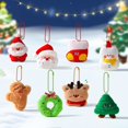 thumbnail image 1 of Dserhfy Christmas Tree Plush Ornaments, Small Plush Santa/Tree/Wreath Christmas Hanging Ornaments, 1 of 8