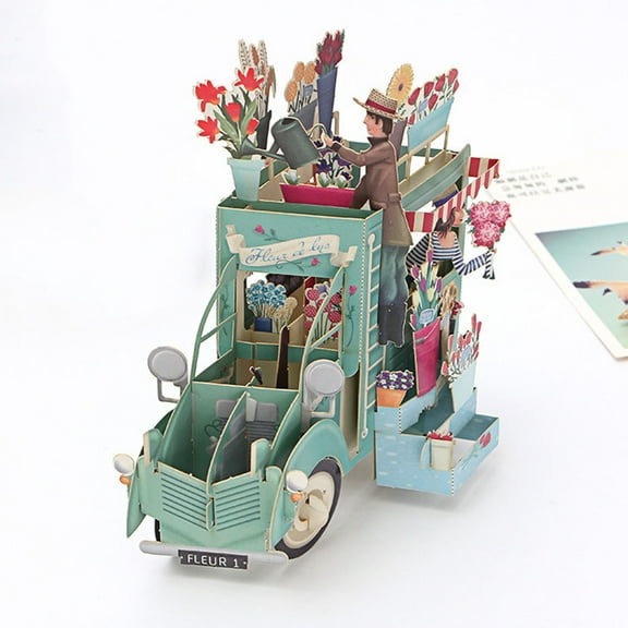 Dserhfy Congratulations Card Easy to Install Float Design Stereoscopic 3D Pop-UP Birthday Graduations Card for Birthday