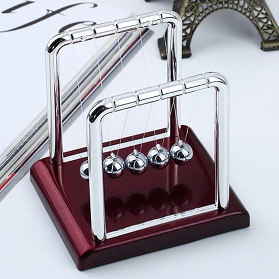 Dserhfy Cradle Steel Balance Ball Physics Science Pendulum Desk Table Decor Fun Toy Gift