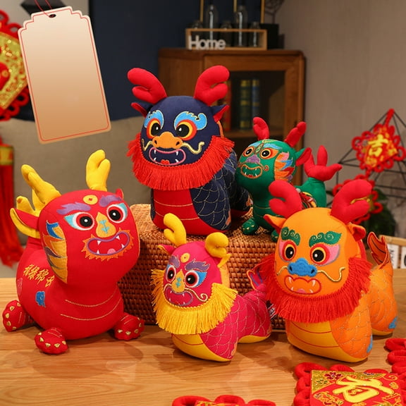 Dserhfy Dragon Plush Toy Adorable Appearance Fully Filled Spring Festival Chinese Dragon Stuffed Doll