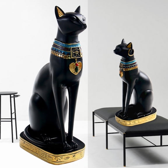 Dserhfy Egyptian Goddess Bastet Cats Collectible Figurine Statue Home Office Decor