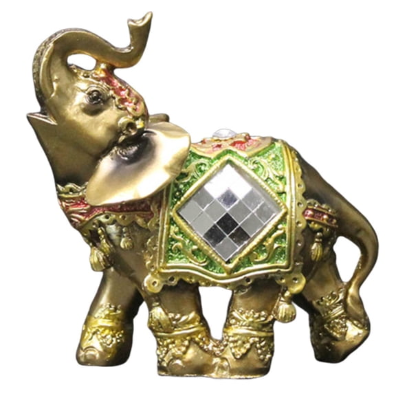 Dserhfy Elephant Figurine Resin Garden Miniature Craft Gift Home Desktop Decoration