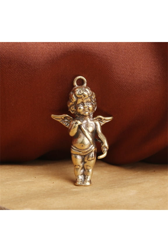 Excellent Workmanship Keychain Widget Vividly Engraved Copper Strong Construction Angel Wings Keyring Decoration for Home