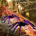 thumbnail image 1 of Dserhfy Giant Lighted Spider Halloween Decoration Fake Spider Light-up Realistic Spooky Spider for Indoor Outdoor Yard Patio Festive Decor, 1 of 7