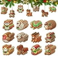 thumbnail image 1 of Dserhfy Gingerbread Animal Wooden Ornaments Cookie-Inspired Christmas Tree Hanging Pendants Festive Party Decoration, 1 of 8