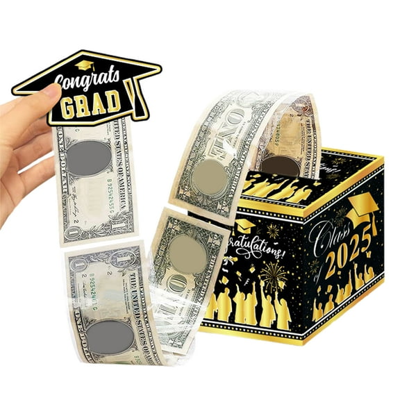 Dserhfy Graduation Money Pull Box for Cash Gift Surprise Graduate Gift Holder DIY Graduation Money Box with Pull Out Card for Party Supplies