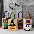 thumbnail image 1 of Dserhfy Halloween Candy Bag Reusable Trick or Treat Tote Bag Pumpkin Witch Ghost Printed Halloween Canvas Bag Large Grocery Bag, 1 of 8