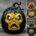 thumbnail image 1 of Dserhfy Halloween Pumpkin Figurine Resin Pumpkin Face Sculpture Spooky Pumpkin Halloween Decor for Home Office Desktop Decoration, 1 of 7