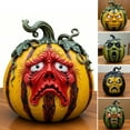 thumbnail image 1 of Dserhfy Halloween Pumpkin Statue Ghost Resin Figurine Scary Pumpkin Doll for Yard Office Indoor Outdoor Unique Halloween Gifts for Adults, 1 of 8