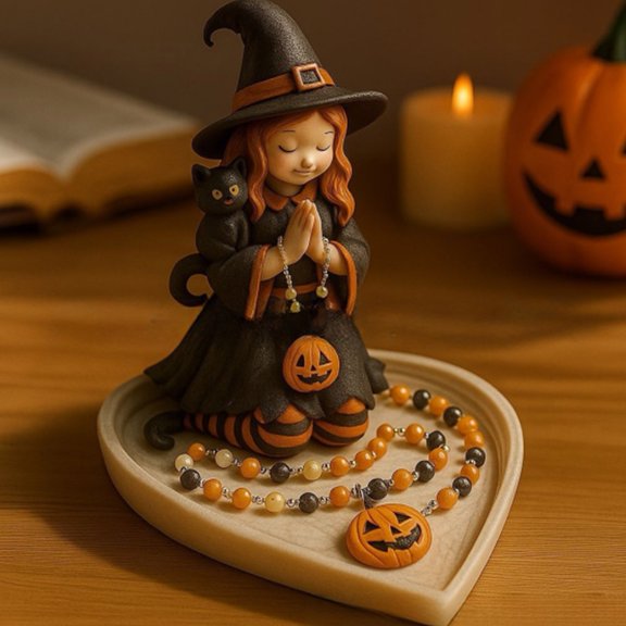 Dserhfy Halloween Witch Display Stand Multi-purpose Jewelry Key Trinkets Holder Organizer Home Office Desktop Decoration Ornament