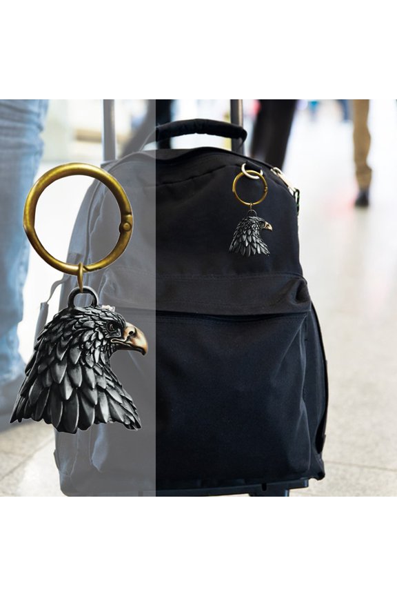 Handcrafted Eagle Bell Metal Eagle Head Motorcycle Bell Hanging Eagle Bell for Motorcycle Keychain or Backpack Decoration