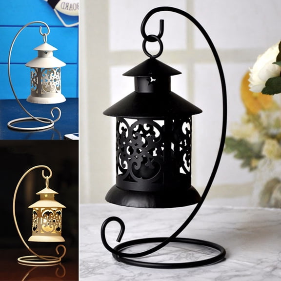 Dserhfy Hanging Hollow Candle Holder Stand Antique Moroccan Lantern Wedding Decor Gift