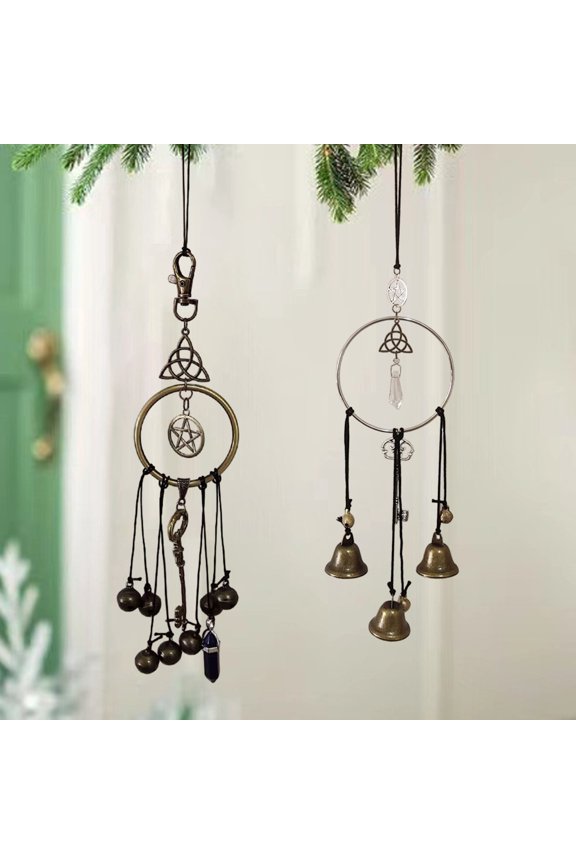 Keys Keychain Design Wind Chime Ornament Vintage Handmade Witch Bells Wind Chime Hanging Decoration Car Interior