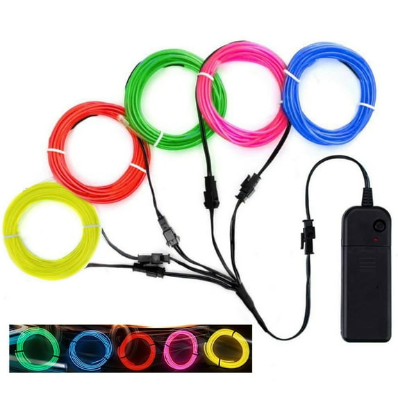 Dserhfy LED Glow Cable Luminous Car Decoration 300cm Halloween Neon EL Wire DIY Clothing for Christmas