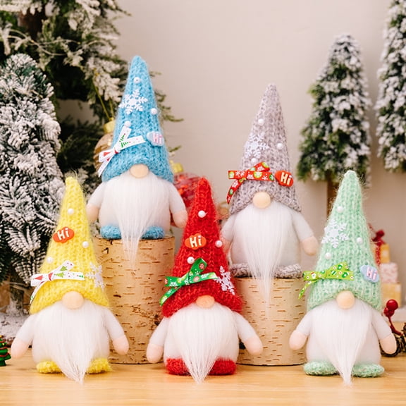 Dserhfy Merry Christmas Gnome Doll Ornaments Long Beard Big Nose Faceless Old Man Doll Festive Home Decor Xmas Gift