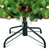 Dserhfy Metal Christmas Tree Stand Folding Xmas Tree Stand Base for Artificial Christmas Trees Fits 0.75-1.25 Inch Pole