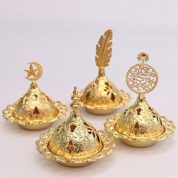 Dserhfy Middle East Style Incense Holder Alleviate Anxiety Metal Traditional Stick Incense Burner for Gift
