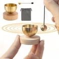 thumbnail image 1 of Dserhfy Mini Singing Bowl Set Easy to Use Copper Meditation Sound Bowl Yoga Meditation Relaxation Stress Relief Chakra Healing Bowl Portable Spiritual Gift, 1 of 7