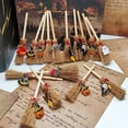 thumbnail image 1 of Dserhfy Mini Witch Broom Car Pendant Wooden Halloween Ornament for Rearview Mirror 1:6/1:12 Miniature Doll Houses Scale Accessory, 1 of 8