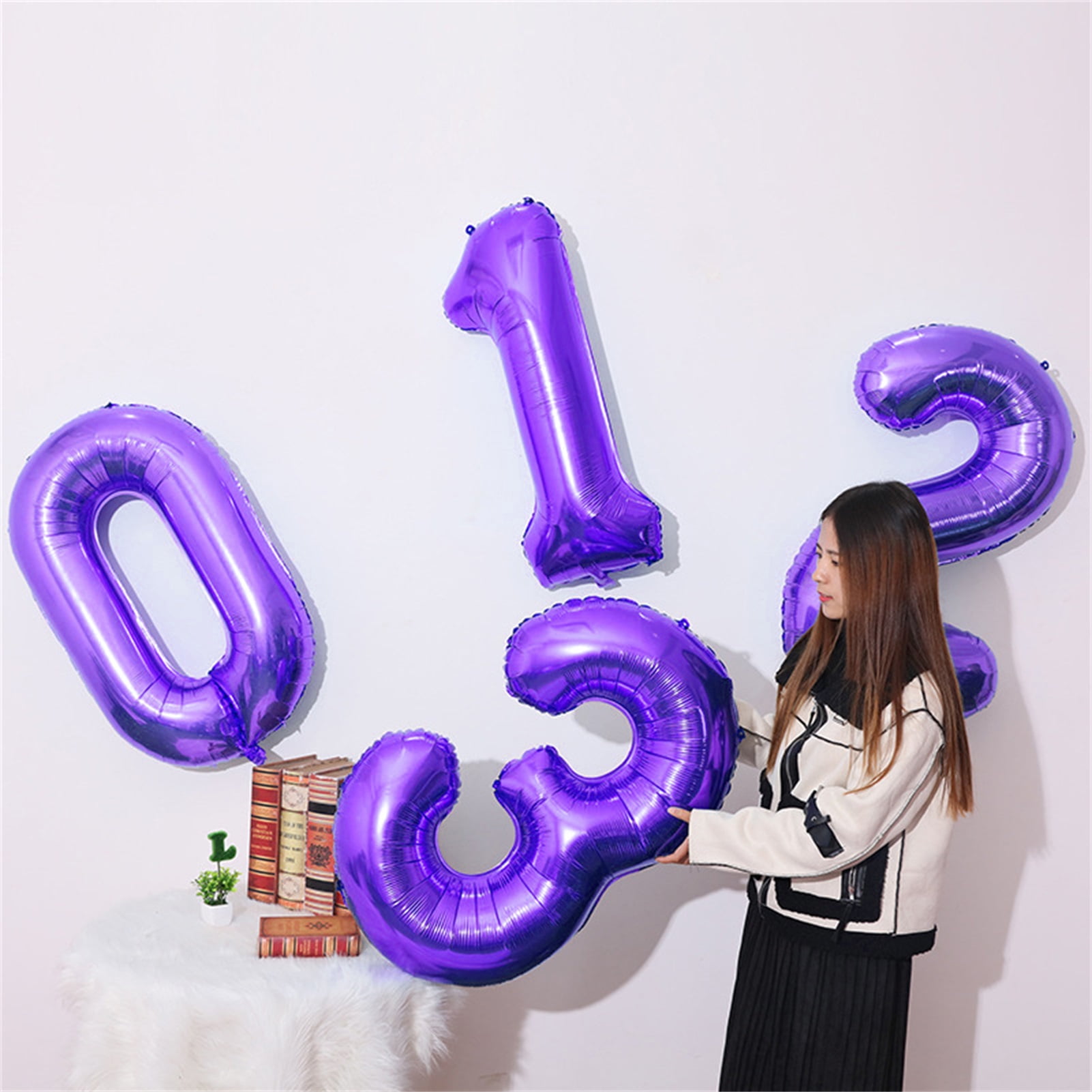 Dserhfy Number Balloon Easy to Use Flexible Reusable Portable Self ...