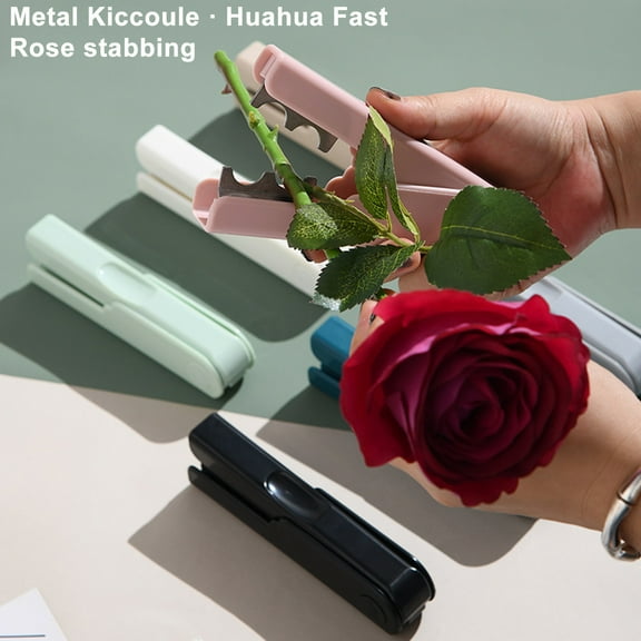 Dserhfy Rose Thorn Stripper Portable Anti-slip Ergonomic Finger Groove Flower Stem Leaf Thorn Remover Pliers Flower Shop Home Supplies