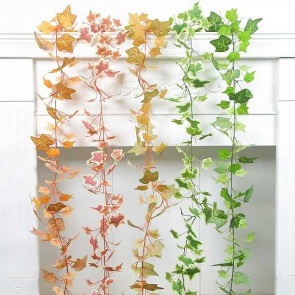 Dserhfy Simulated Vine Natural Fade-resistant Realistic Artificial Potato Leaf Vine for Home Party Autumn Decoration
