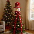 thumbnail image 1 of Dserhfy Snowman Tree Topper Plush Fabric Christmas Decoration with Festive Hat Soft Seasonal Accent for Holiday Home And Party Decor, 1 of 8