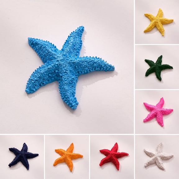 wutoase Starfish Figurine Resin Aquarium Decoration, Realistic Artificial Starfish Ornament for Fish Tank Home Nautical Decor DIY Crafts