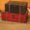 thumbnail image 1 of Dserhfy Storage Organizer Visual Interest Large Capacity Wooden Treasure Keepsake Box for Home Decor, 1 of 8