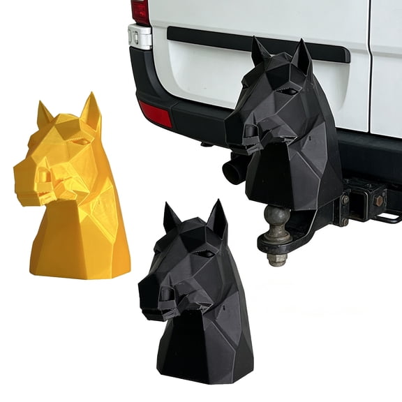 Dserhfy Trailer Hitch Cover Horse Design Durable Trailer Hitch Ball Cover Truck Enthusiasts Weather Resistant Humorous Car Accessory