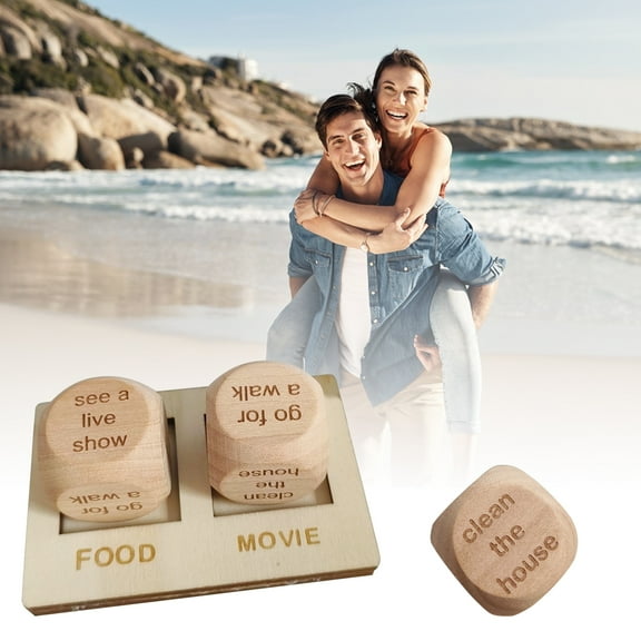 Dserhfy Valentine Day Dice Date Night Dice Game for Adults Food Decider Dice Games Christmas Couple Gifts Dinner Decision Dice