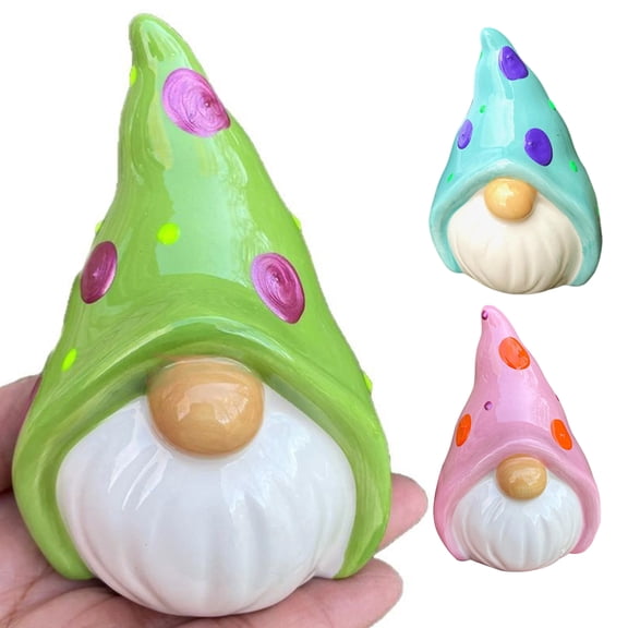 Dserhfy Weather Forecasting Gnome Figurine Resin Garden Gnome Sculpture Outdoor Dwarf Frog Statue with Weather Forecast Sign for Patio Lawn Yard