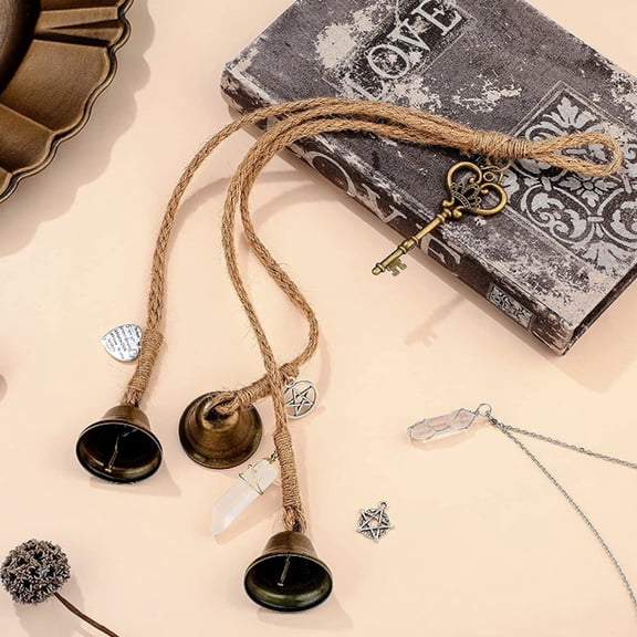 Dserhfy Wind Chime with Rope Vintage Handmade Easy to Hang Door Wall Hanging Witch Wind Bell Home Garden Decor for Gifts