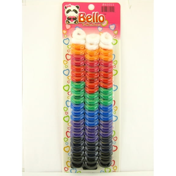Dsk Bello Female Assorted Color Small Terry Ponytail Holders - 72 Pcs.