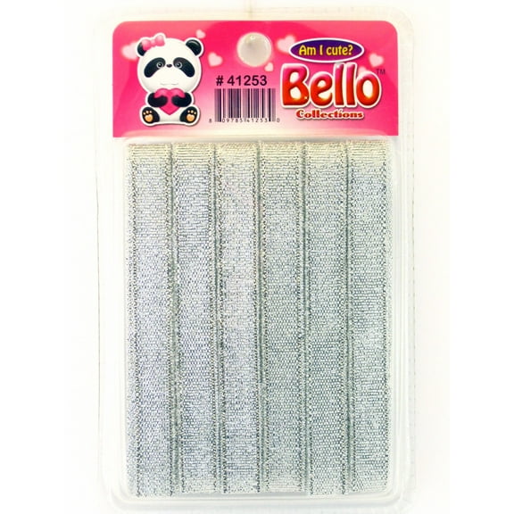 Dsk Bello Girls Silver Hair Ribbons - 6 Pcs.