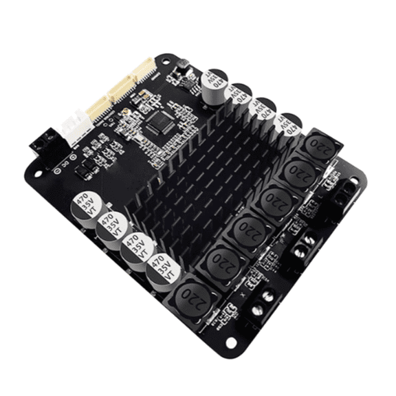 Dsp2.1 Bluetooth 5.0 Stereo Power Amplifier Module 50Wx2+100W Subwoofer Audio Board with Heavy Bass Five Knobs