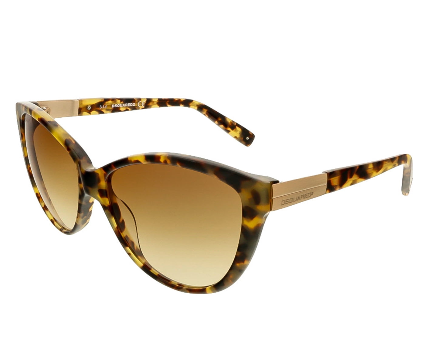 DSQUARED2 Tortoise and Gold Sunglasses Dsquared2 Sunglasses D2 0053/S 10A FQ Beige - eye-oo.com main image 3