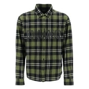 Dsquared2 Check Flannel Shirt With Rubberized Logo Men