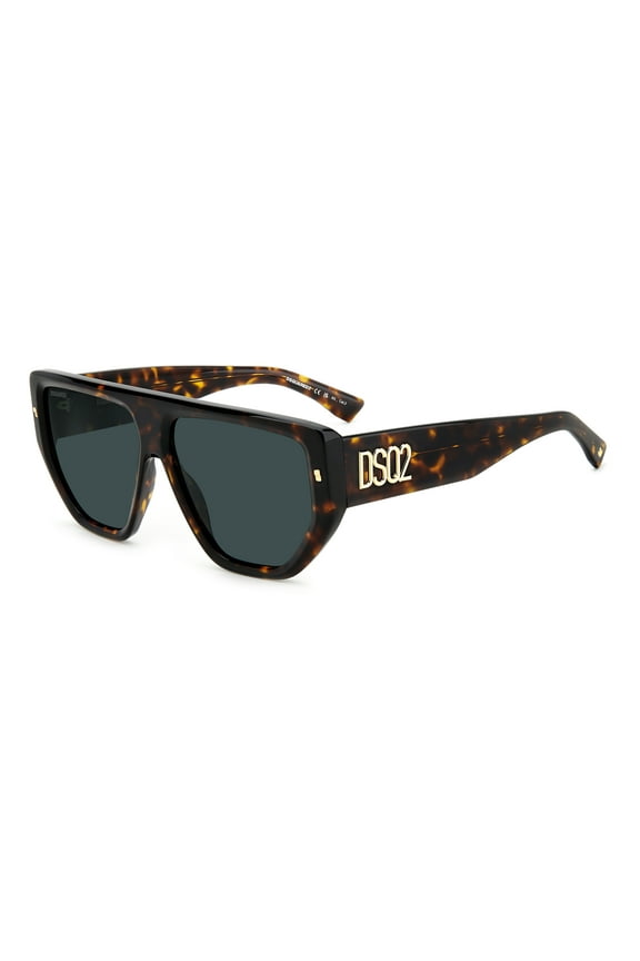 - D2 0088/S, Squared acetate men HAVANA/BLUE GREY