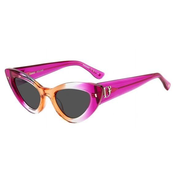 Dsquared2 - D2 0092/S, Cat Eye acetate women VIOLET ORANGE/DARK GREY