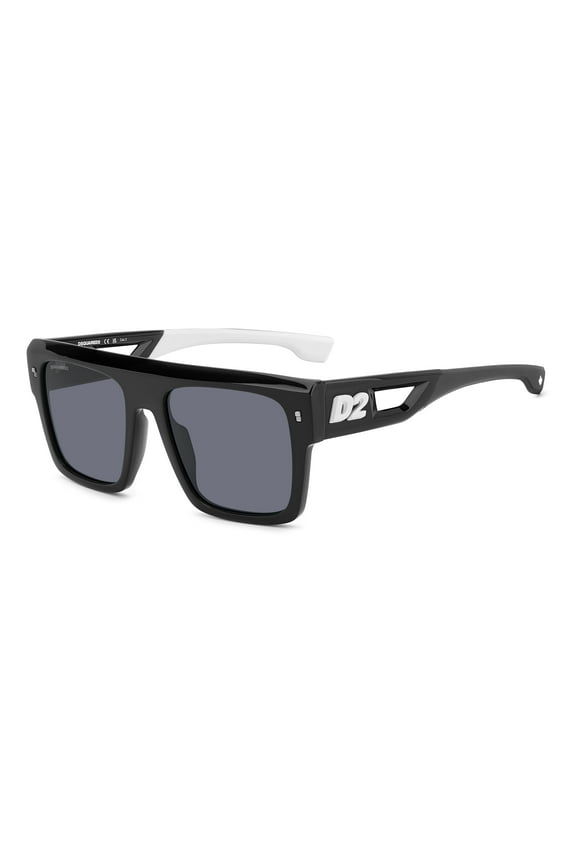 - D2 0127/S, Squared acetate men BLACK WHITE/GREY